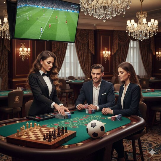 Luxurious online casino interface on a mobile device